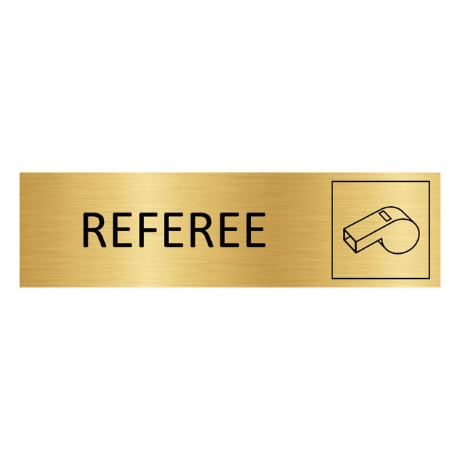 Referee gold door sign 165x45mm - 1 pc