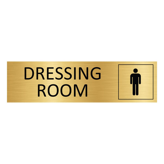 Men's dressing room gold door sign 165x45mm - 1 pc