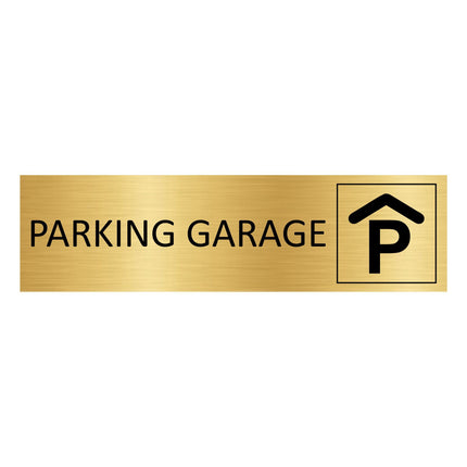 Parking garage gold door sign 165x45mm - 1 pc