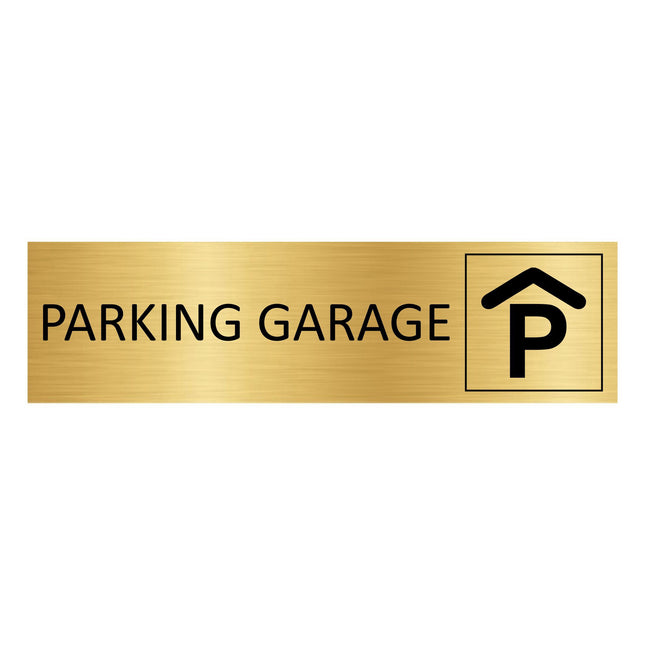 Parking garage gold door sign 165x45mm - 1 pc