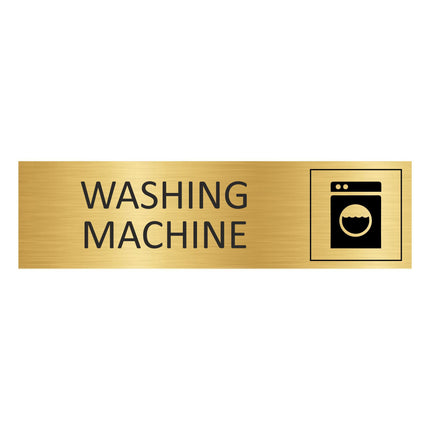 Washing machine gold door sign 165x45mm - 1 pc