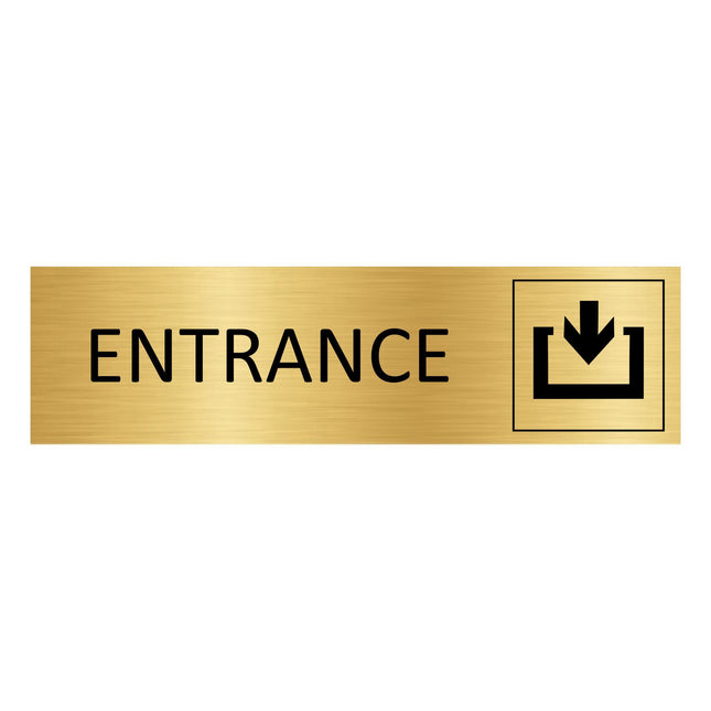 Entrance gold door sign 165x45mm - 1 pc