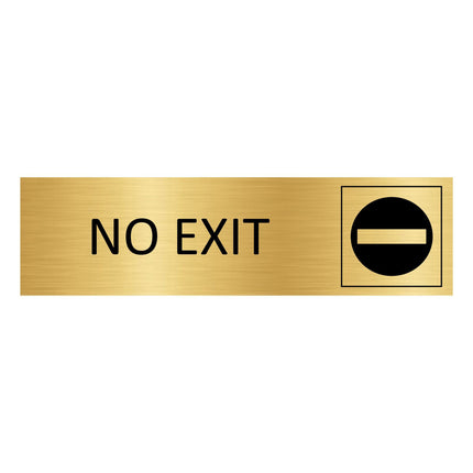 No exit gold door sign 165x45mm - 1 pc