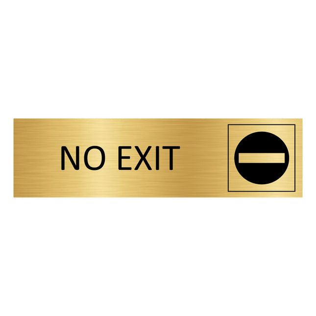 No exit gold door sign 165x45mm - 1 pc