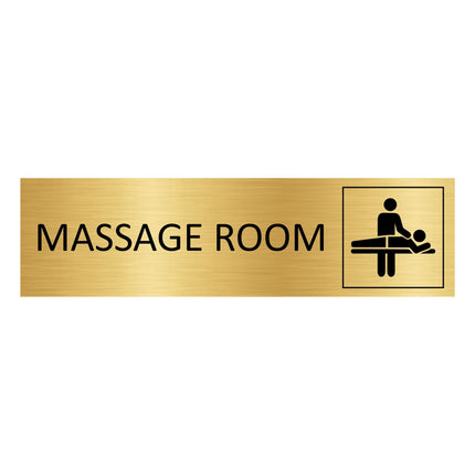 Massage room gold door sign 165x45mm - 1 pc