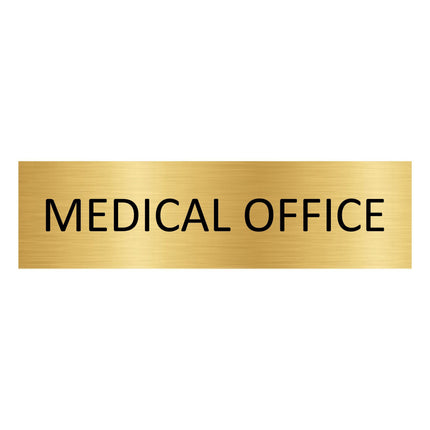 Medical office gold door sign 165x45mm - 1 pc