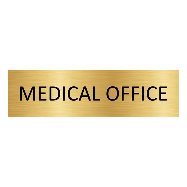 Medical office gold door sign 165x45mm - 1 pc