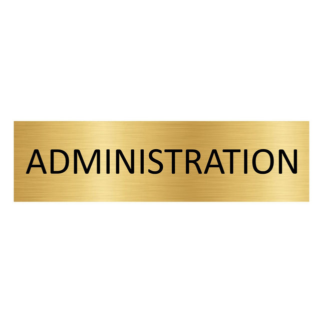Administration gold door sign 165x45mm - 1 pc