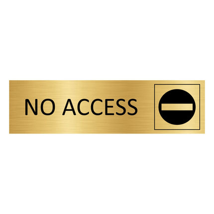 No access gold door sign 165x45mm - 1 pc