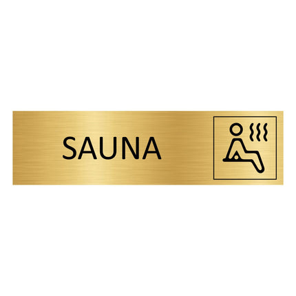 Sauna gold door sign 165x45mm - 1 pc