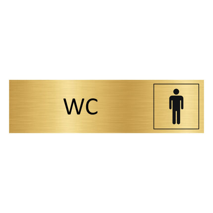 Men’s wc gold door sign 165x45mm - 1 pc
