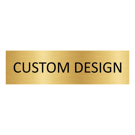 Custom design gold door sign 165x45mm - 1 pc