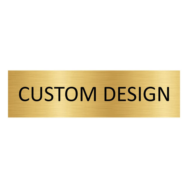 Custom design gold door sign 165x45mm - 1 pc