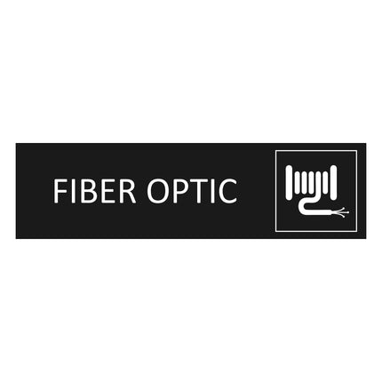Fiber optic black door sign 165x45mm - 1 pc