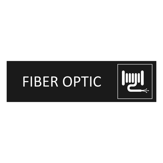 Fiber optic black door sign 165x45mm - 1 pc