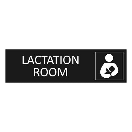 Lactation room black door sign 165x45mm - 1 pc
