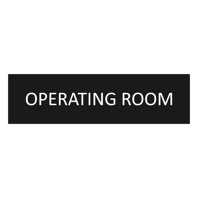 Operating room black door sign 165x45mm - 1 pc