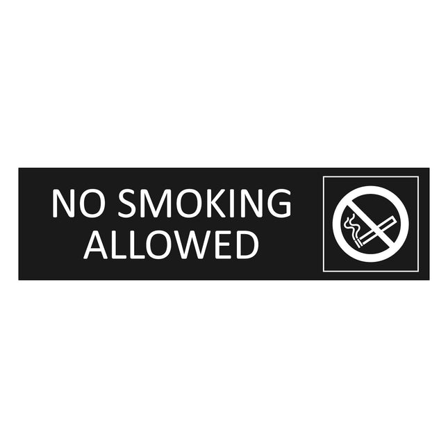 No smoking black door sign 165x45mm - 1 pc