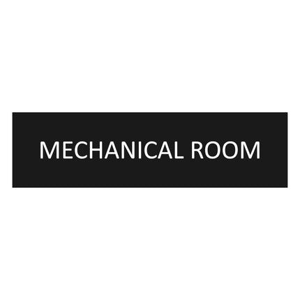 Mechanical room black door sign 165x45mm - 1 pc