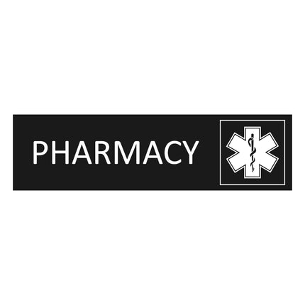 Pharmacy black door sign 165x45mm - 1 pc