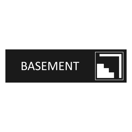 Basement black door sign 165x45mm - 1 pc