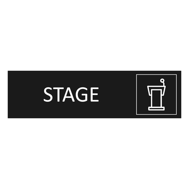 Stage black door sign 165x45mm - 1 pc