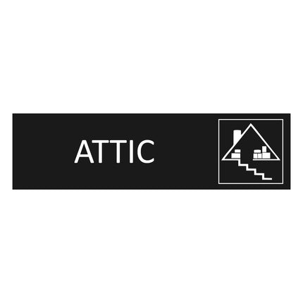 Attic black door sign 165x45mm - 1 pc