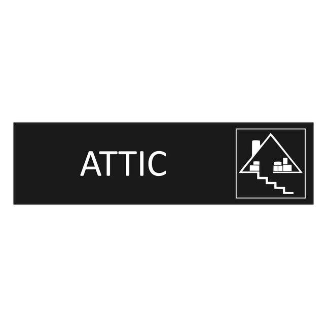 Attic black door sign 165x45mm - 1 pc