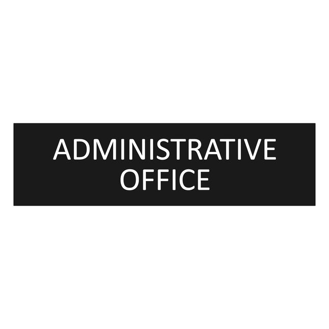 Administrative office black door sign 165x45mm - 1 pc
