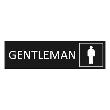 Gentleman black door sign 165x45mm - 1 pc