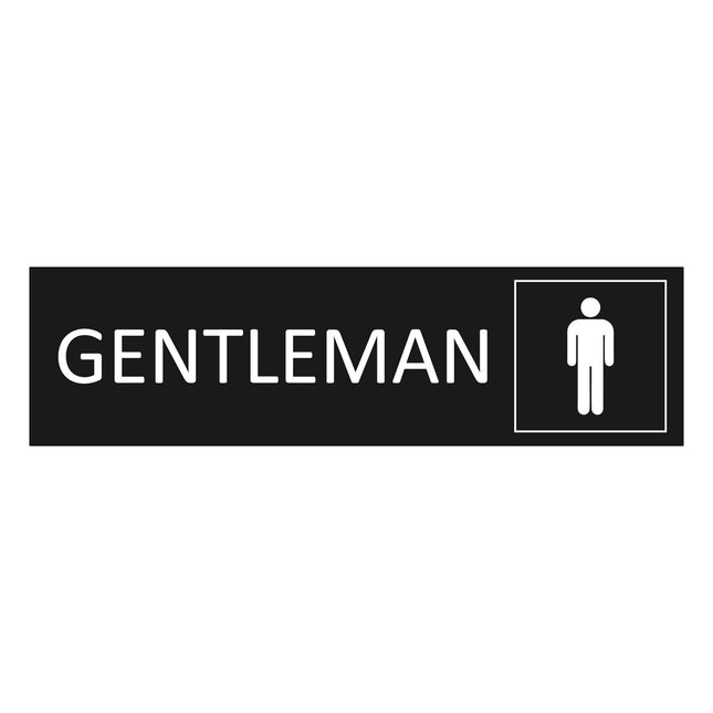 Gentleman black door sign 165x45mm - 1 pc