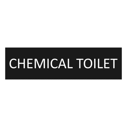 Chemical toilet black door sign 165x45mm - 1 pc