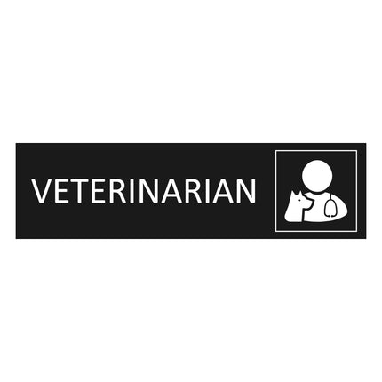 Veterinarian black door sign 165x45mm - 1 pc