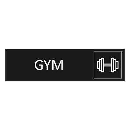 Gym black door sign 165x45mm - 1 pc