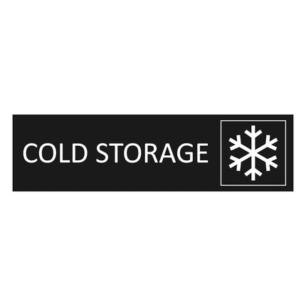 Cold storage black door sign 165x45mm - 1 pc