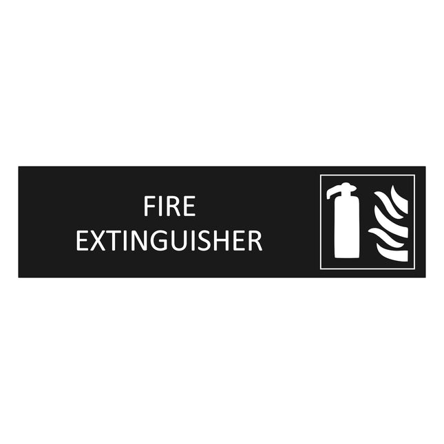 Fire extinguisher black door sign 165x45mm - 1 pc