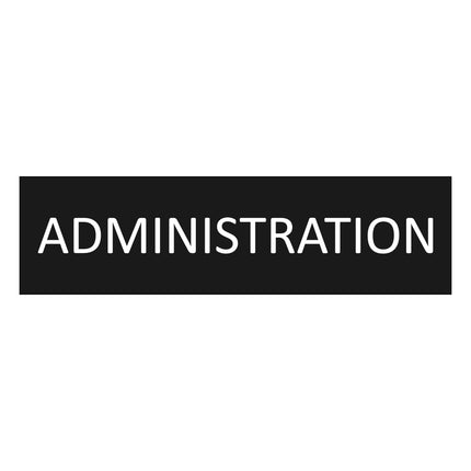 Administration black door sign 165x45mm - 1 pc