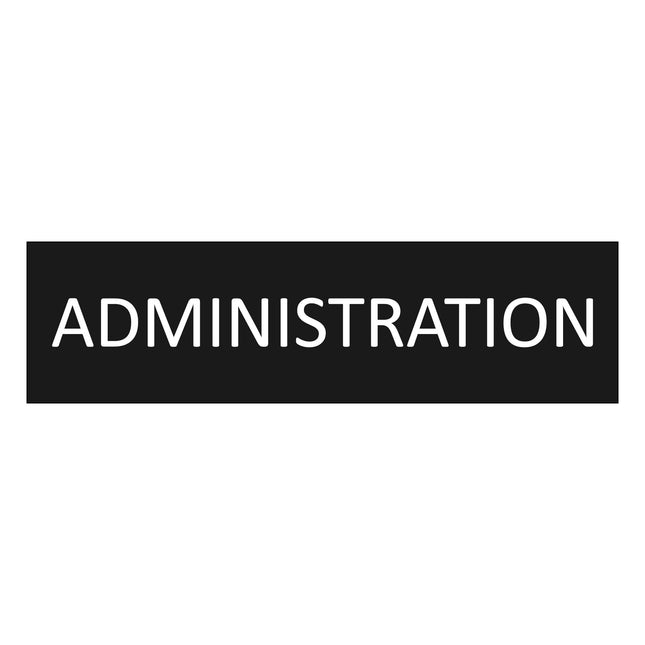 Administration black door sign 165x45mm - 1 pc