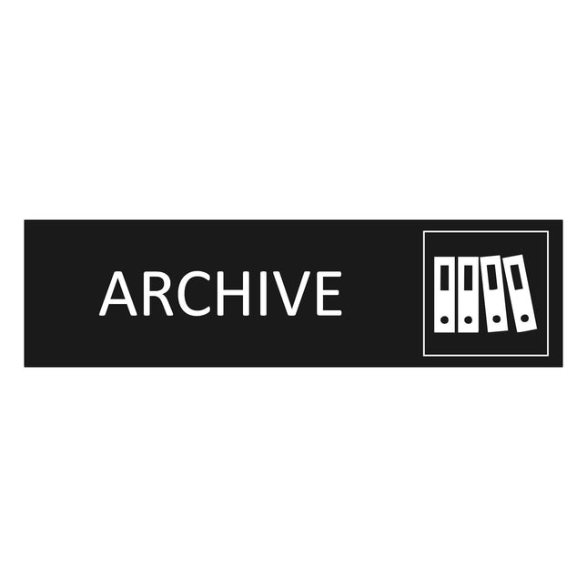 Archive black door sign 165x45mm - 1 pc