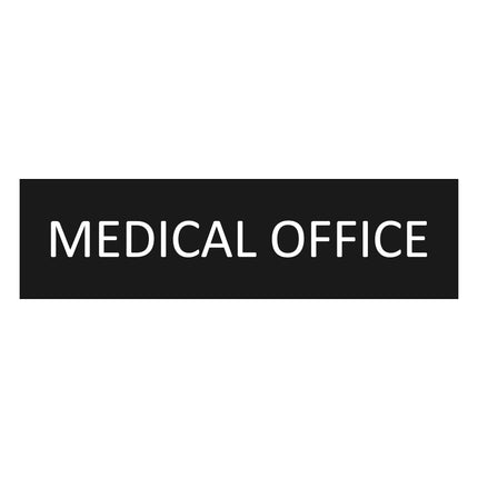 Medical office black door sign 165x45mm - 1 pc