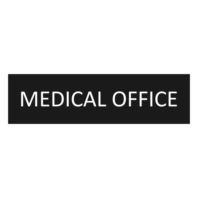 Medical office black door sign 165x45mm - 1 pc