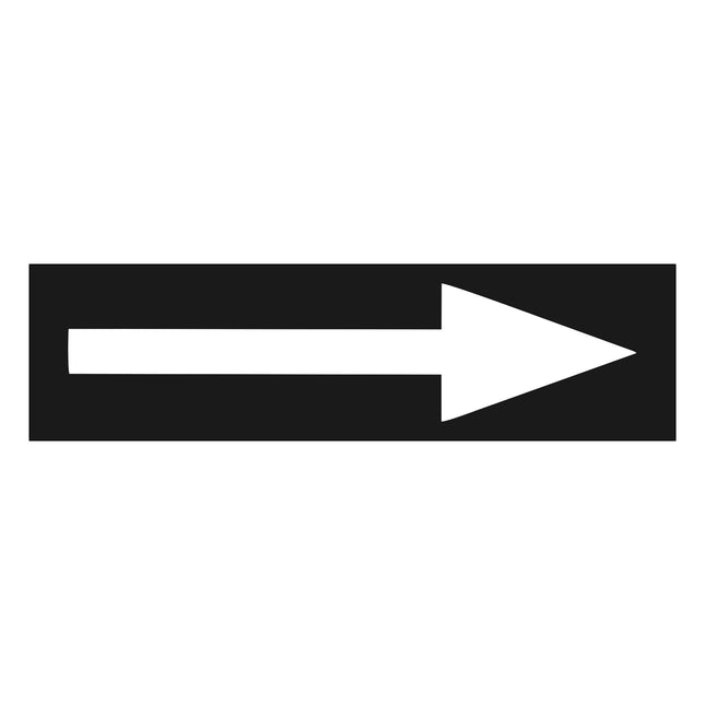 Arrow black door sign 165x45mm - 1 pc