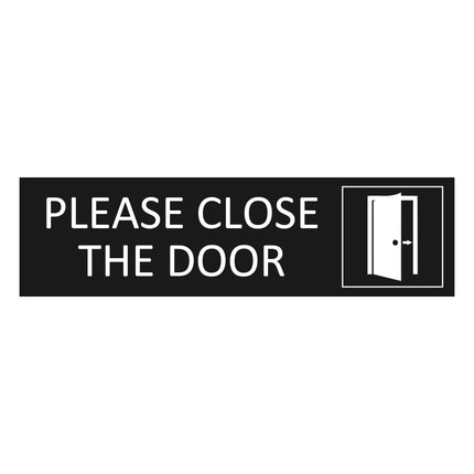 Please close the door black door sign 165x45mm - 1 pc