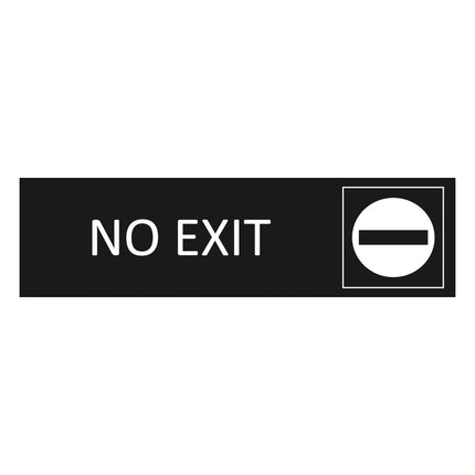No exit black door sign 165x45mm - 1 pc