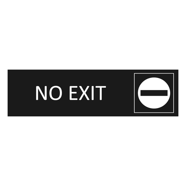 No exit black door sign 165x45mm - 1 pc