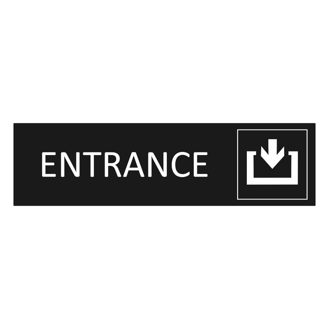 Entrance black door sign 165x45mm - 1 pc
