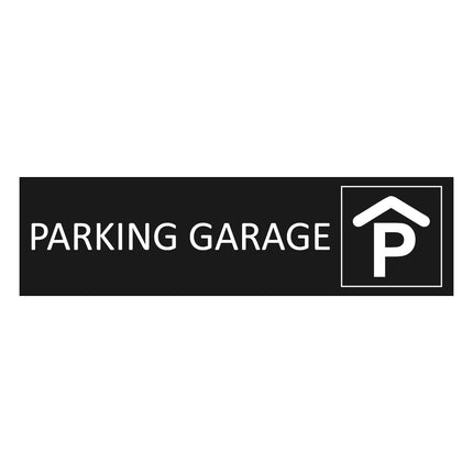 Parking garage black door sign 165x45mm - 1 pc