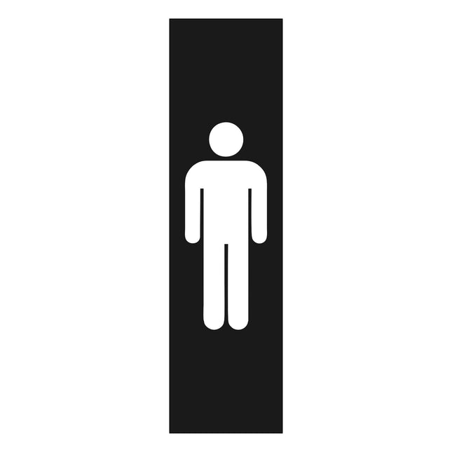 Men symbol door sign 165x45mm - 1 pc