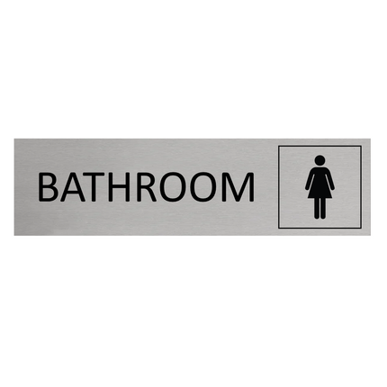 Women's bathroom door sign 165x45mm - 1 pc