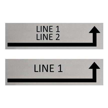 Custom text right corner door sign 165x45mm - 1 pc